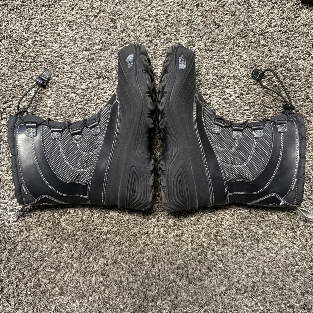 The North Face Boots Mens 7 Alpenglow IV Snow Black Gray Leather Casual NF0A2T5P